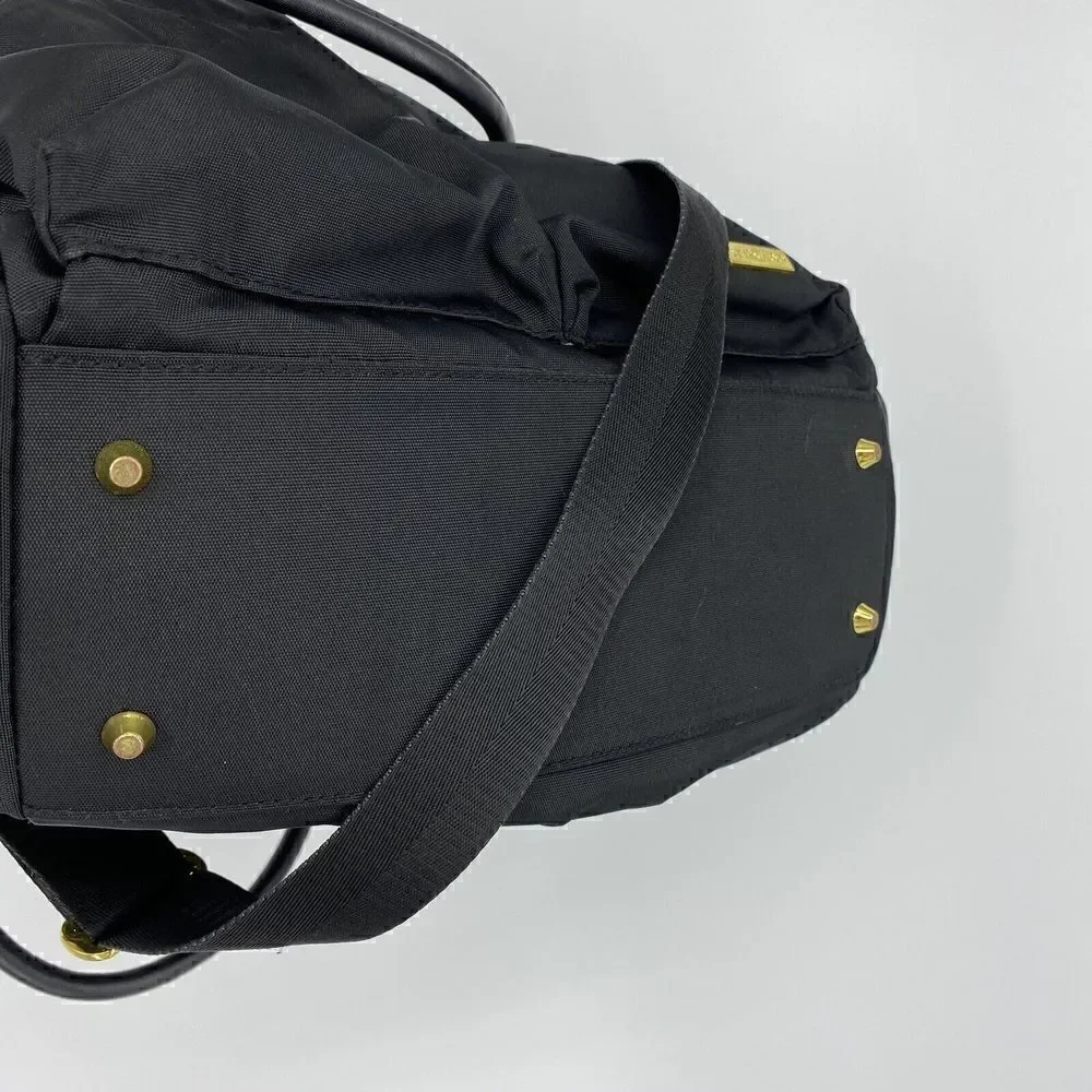 Skip Hop Diaper Bag Black Chelsea Downtown Satchel Gold Hardware Baby Pockets